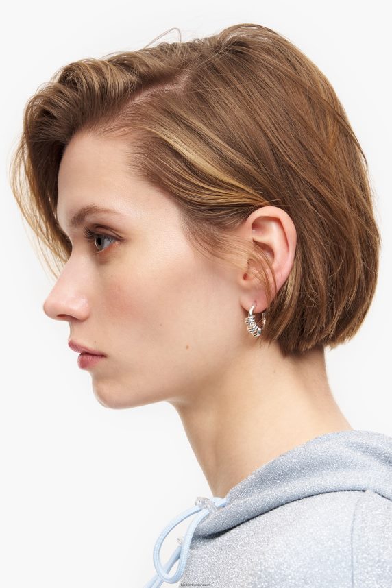 Bimba Y Lola spiral mini hoop øreringe 46TD4J816sølv