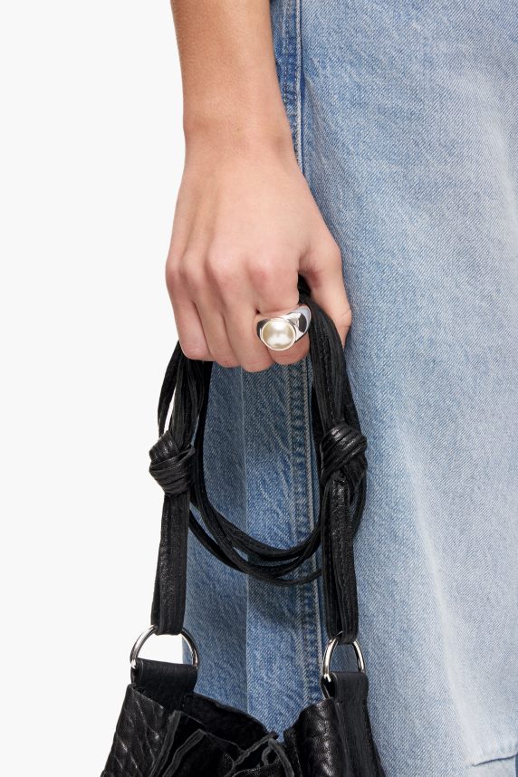 Bimba Y Lola bred ring 46TD4J687perle sølv