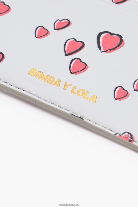 Bimba Y Lola læder små hjerter kortholder 46TD4J1005grå