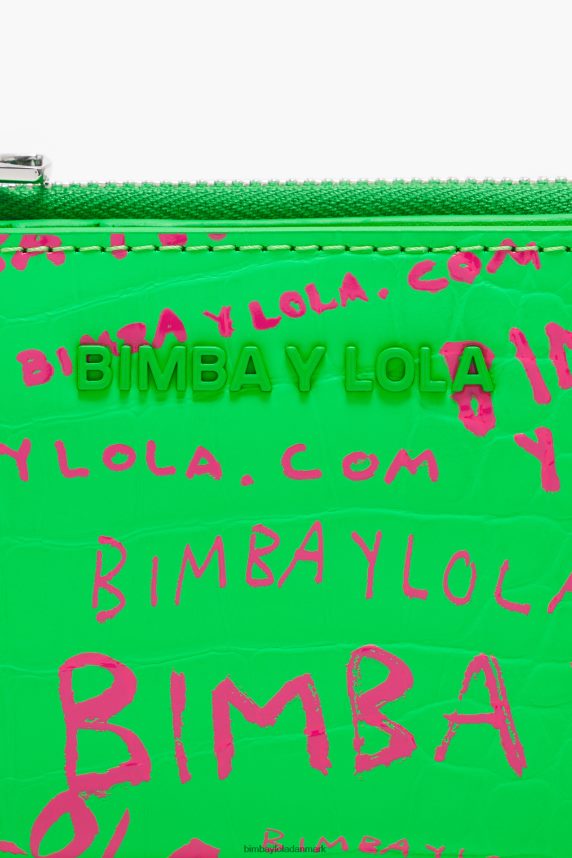 Bimba Y Lola rektangulær pung med krokodilletryk 46TD4J1037grøn
