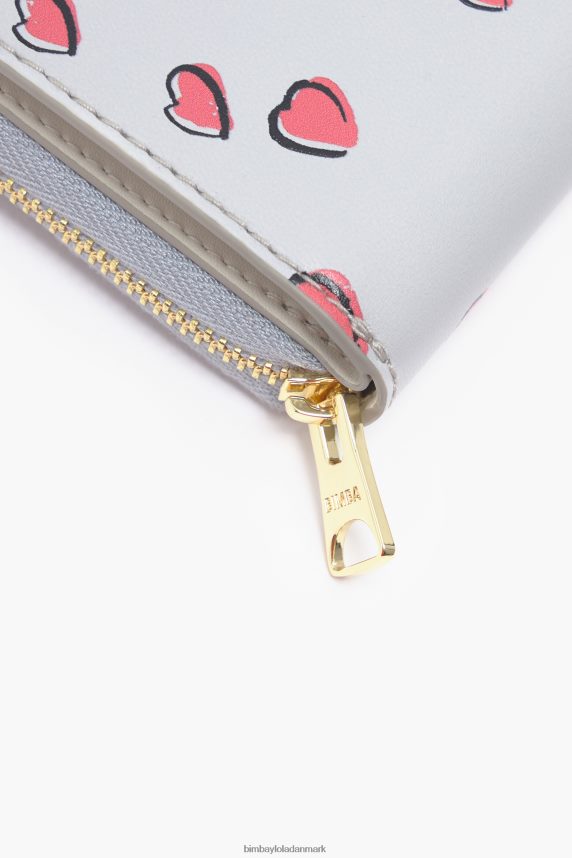 Bimba Y Lola små hjerter pung i læder 46TD4J1010grå
