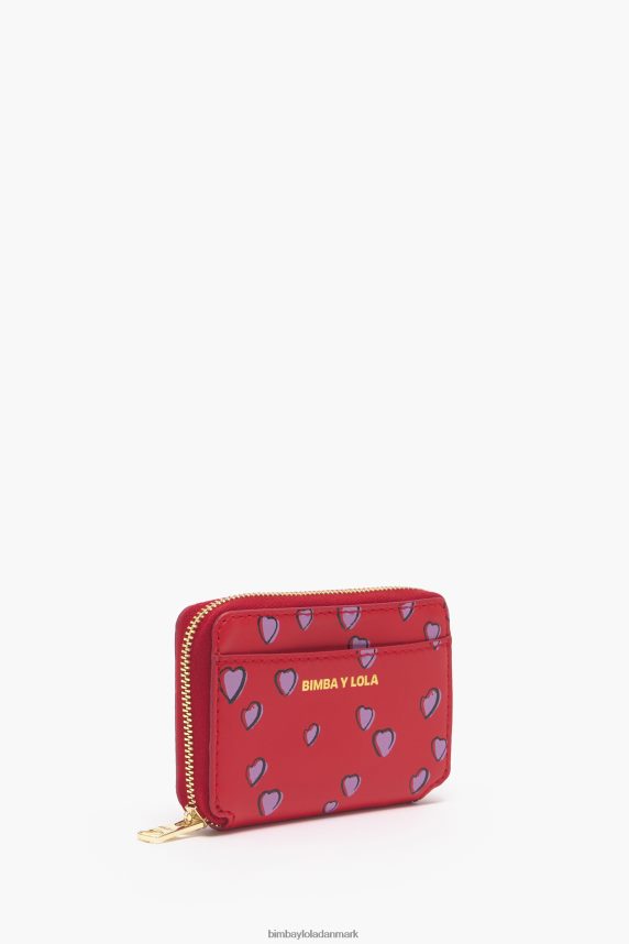 Bimba Y Lola små hjerter pung i læder 46TD4J1012rød