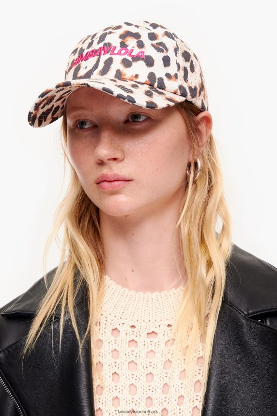 Bimba Y Lola bomuldshætte med leopardprint 46TD4J867naturlig