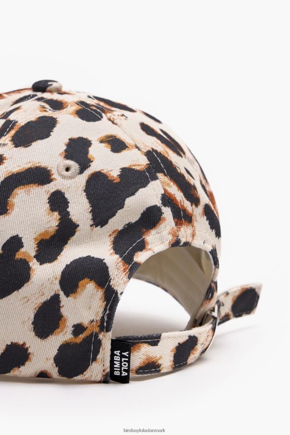 Bimba Y Lola bomuldshætte med leopardprint 46TD4J867naturlig