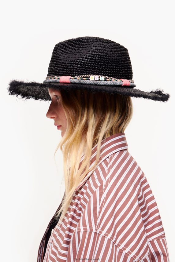 Bimba Y Lola raffia hat 46TD4J864sort