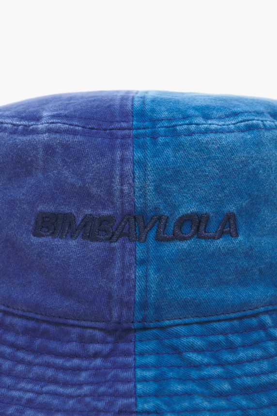 Bimba Y Lola tofarvet bøttehat i bomuld 46TD4J873blå