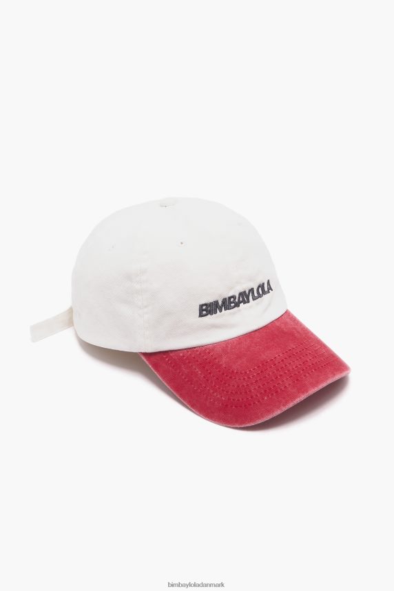 Bimba Y Lola tofarvet bomuldshætte 46TD4J872hvid