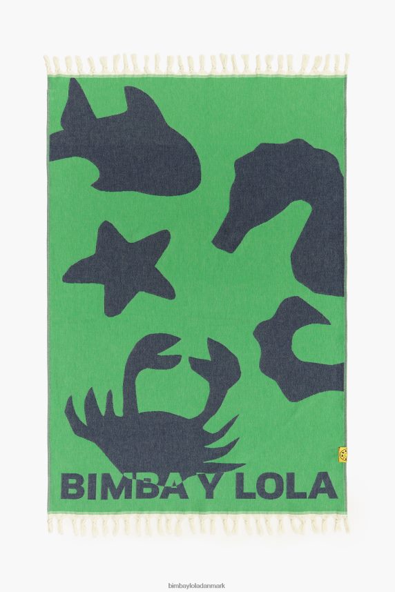 Bimba Y Lola jacquard håndklæde 46TD4J891grøn