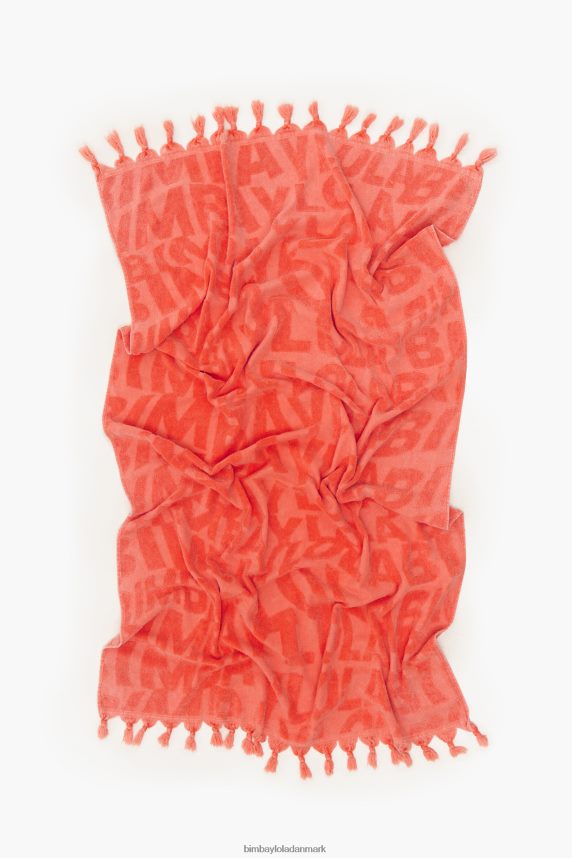 Bimba Y Lola jacquard logo håndklæde 46TD4J877orange