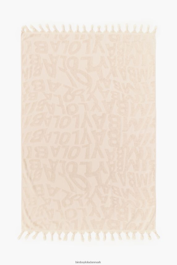 Bimba Y Lola jacquard logo håndklæde 46TD4J882elfenben