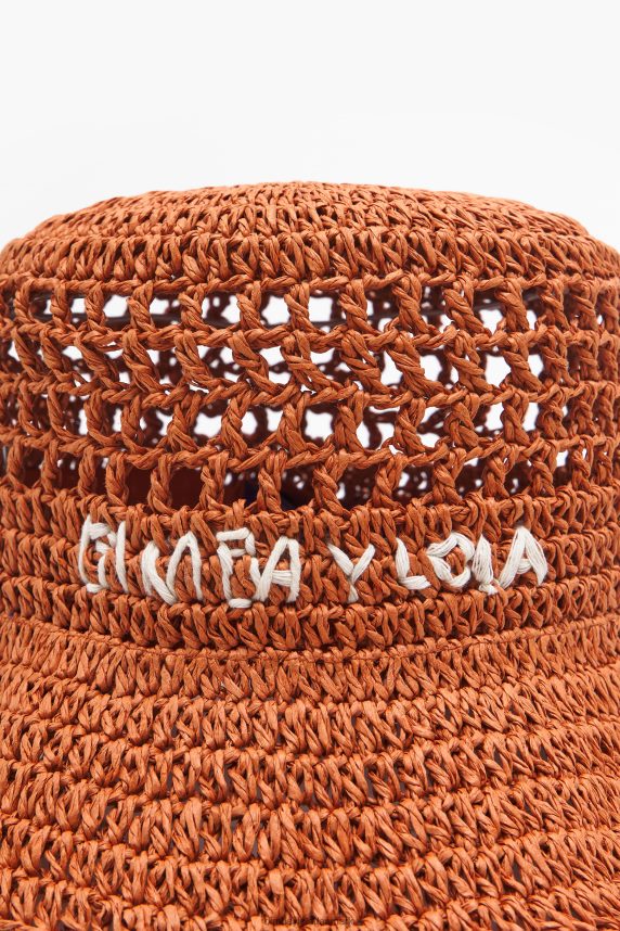 Bimba Y Lola raffia bøttehat 46TD4J1205orange