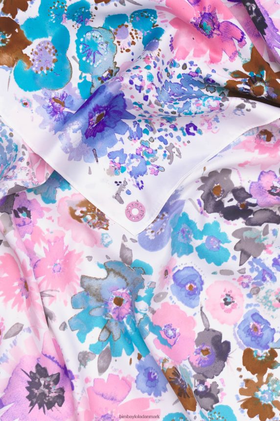 Bimba Y Lola akvarel blomstret tørklæde 46TD4J617hvid