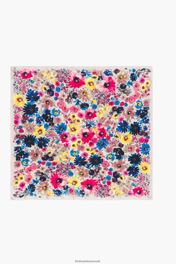 Bimba Y Lola akvarel blomstret tørklæde 46TD4J618beige