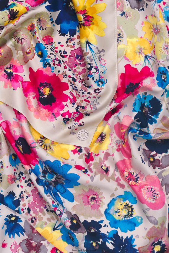 Bimba Y Lola akvarel blomstret tørklæde 46TD4J618beige