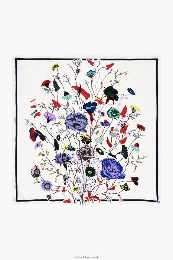 Bimba Y Lola blomster tørklæde 46TD4J653off-white