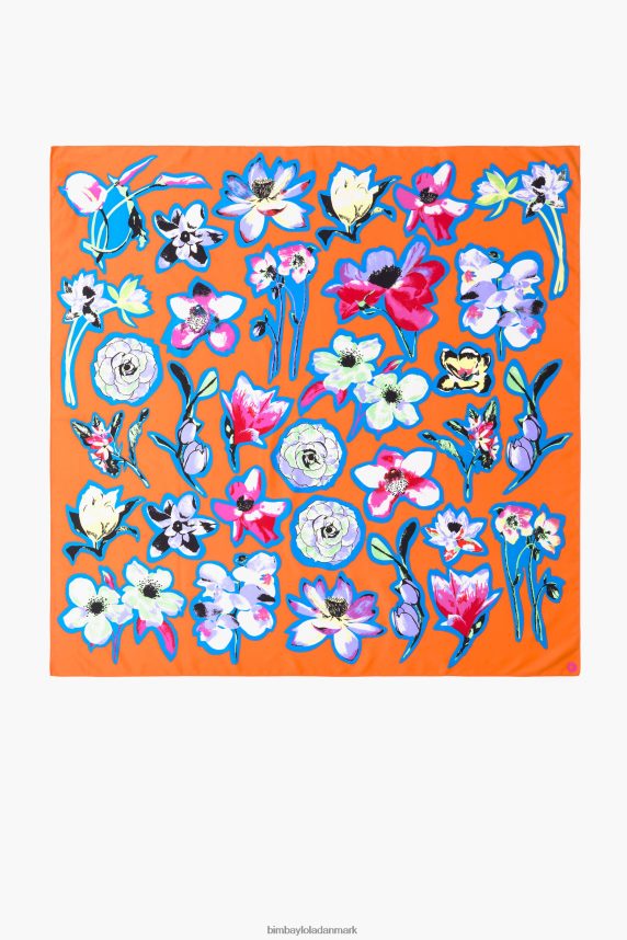 Bimba Y Lola blomstret tørklæde 46TD4J602orange
