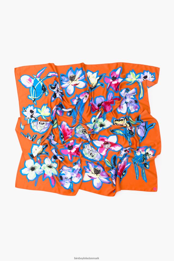 Bimba Y Lola blomstret tørklæde 46TD4J602orange