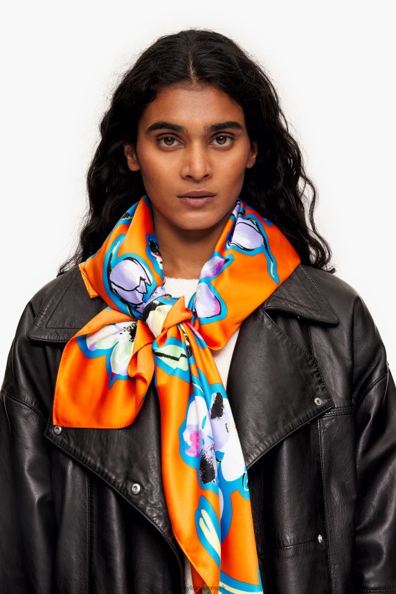 Bimba Y Lola blomstret tørklæde 46TD4J603orange