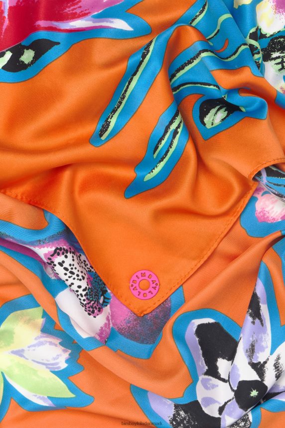 Bimba Y Lola blomstret tørklæde 46TD4J603orange