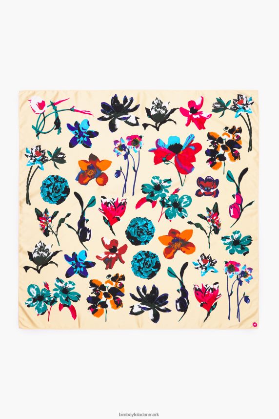 Bimba Y Lola blomstret tørklæde 46TD4J605fløde