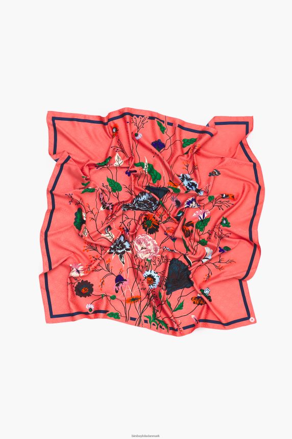 Bimba Y Lola blomstret tørklæde 46TD4J608koral