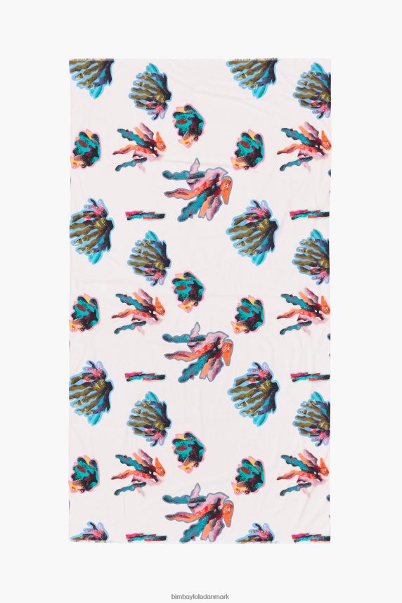 Bimba Y Lola bomuldssarong med lang print 46TD4J609koral