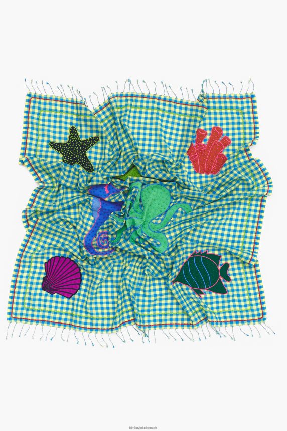 Bimba Y Lola broderet gingham sjal 46TD4J633gul