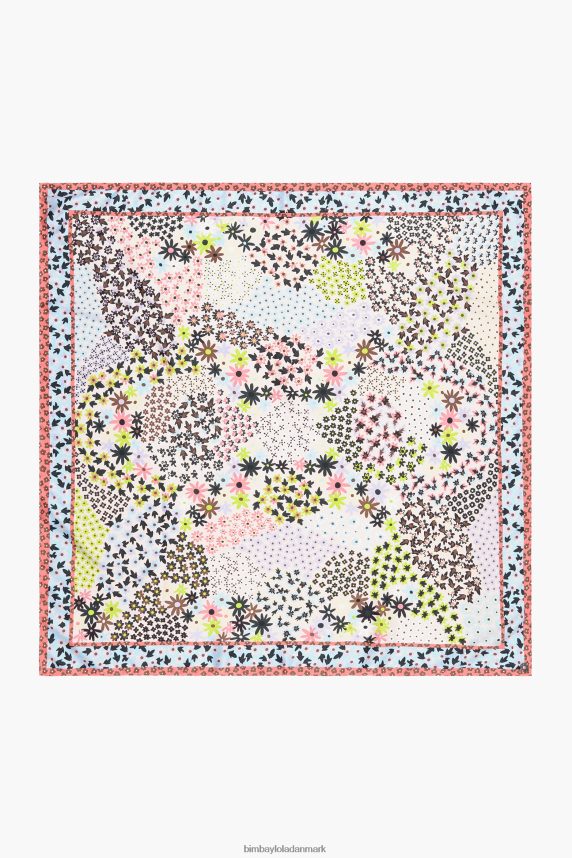 Bimba Y Lola geometrisk blomstret tørklæde 46TD4J629hvid