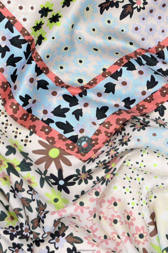 Bimba Y Lola geometrisk blomstret tørklæde 46TD4J631hvid