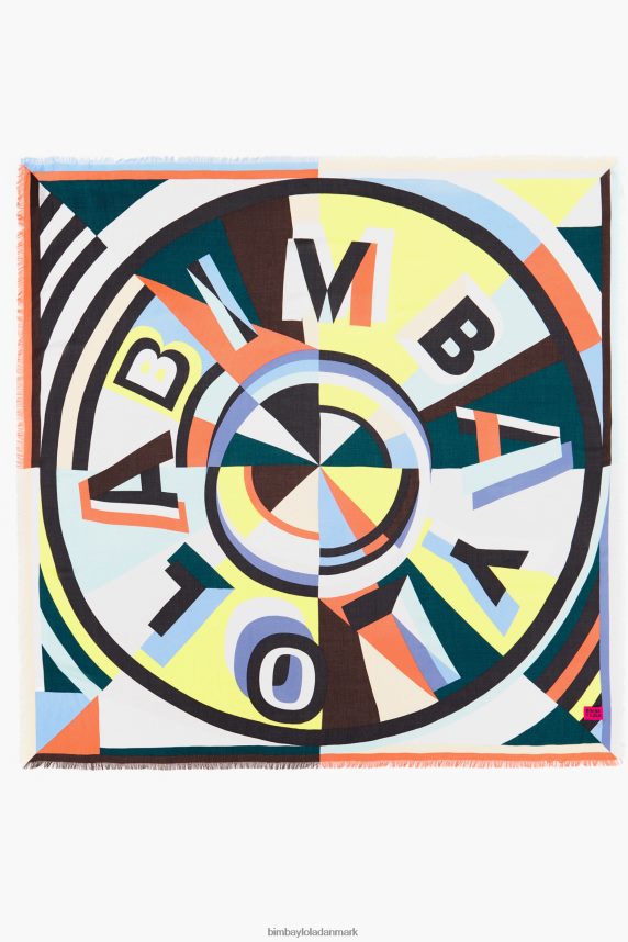 Bimba Y Lola geometrisk logo sjal 46TD4J645gul