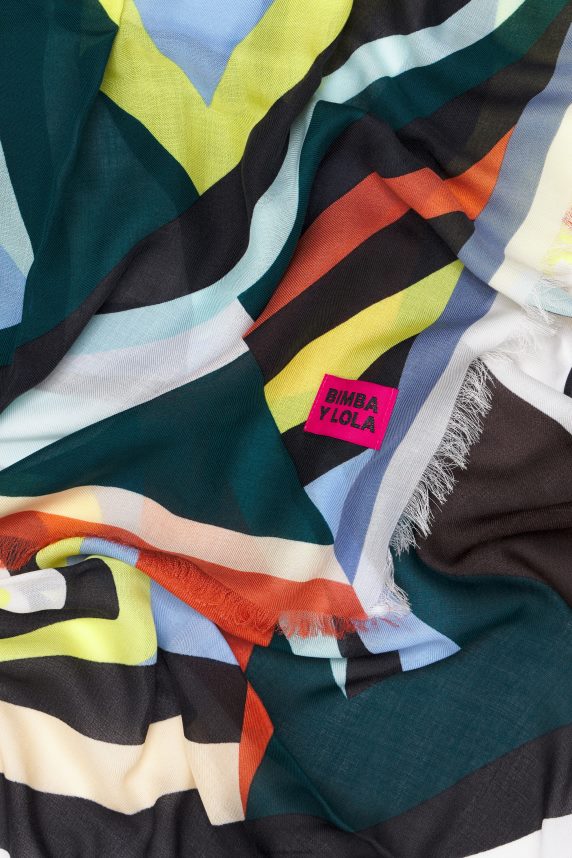 Bimba Y Lola geometrisk logo sjal 46TD4J645gul