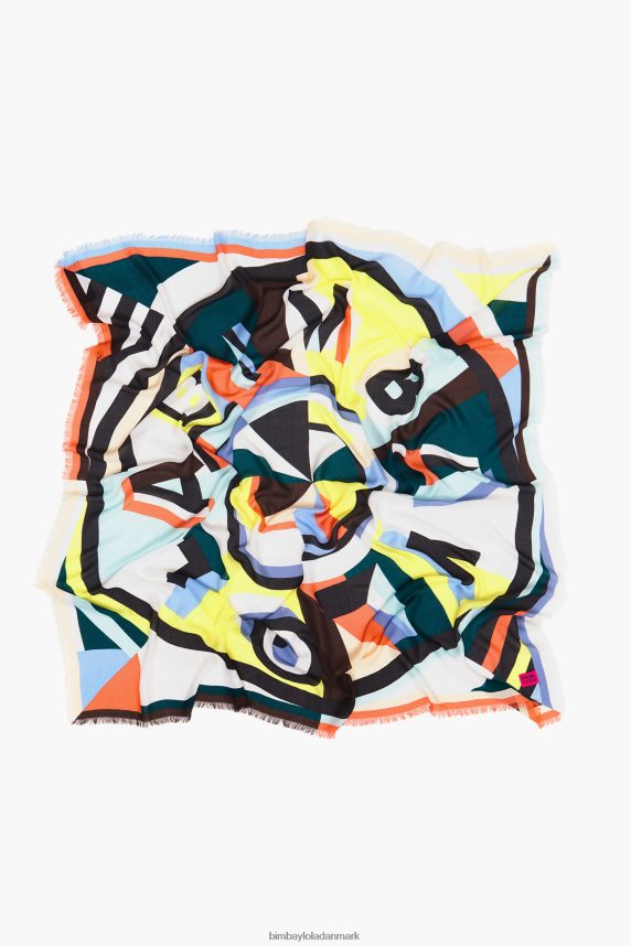 Bimba Y Lola geometrisk logo sjal 46TD4J645gul
