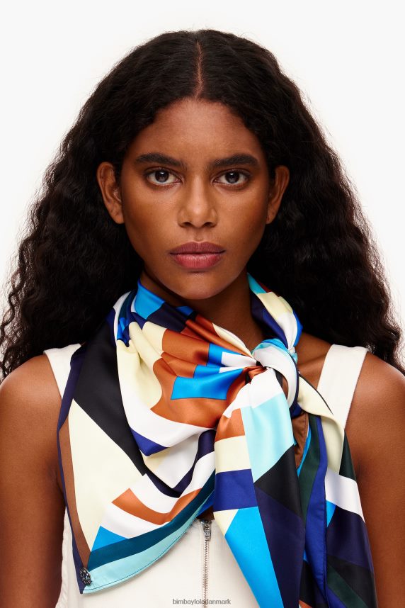 Bimba Y Lola geometrisk logo tørklæde 46TD4J644rød