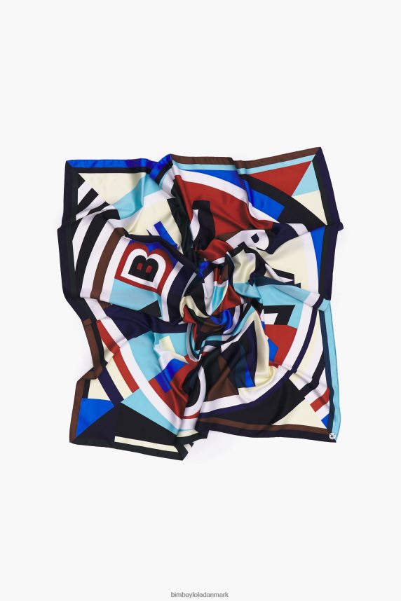 Bimba Y Lola geometrisk logo tørklæde 46TD4J644rød