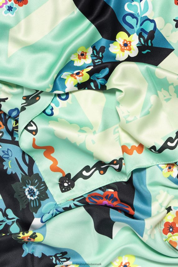 Bimba Y Lola geometriske blomster og logo tørklæde 46TD4J627vand