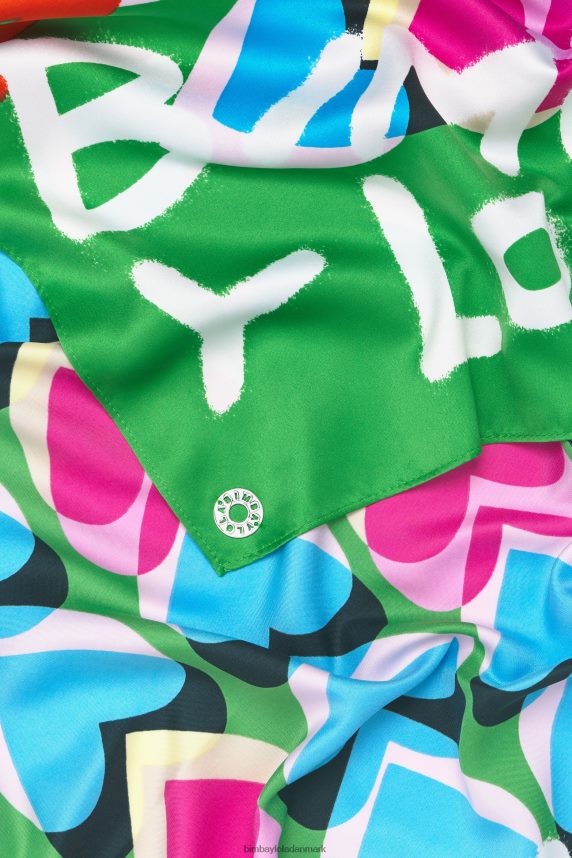 Bimba Y Lola hjerter graffiti logo tørklæde 46TD4J616grøn