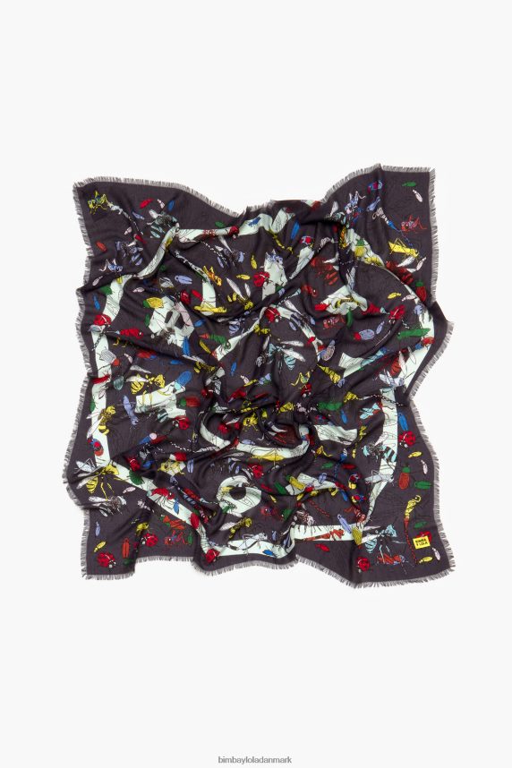 Bimba Y Lola insekter og logo sjal 46TD4J639grå