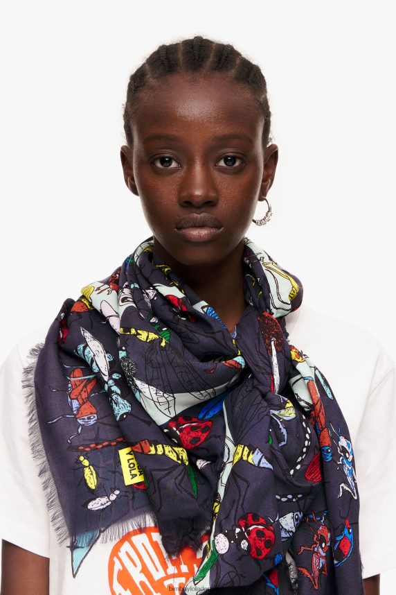 Bimba Y Lola insekter og logo sjal 46TD4J640grå