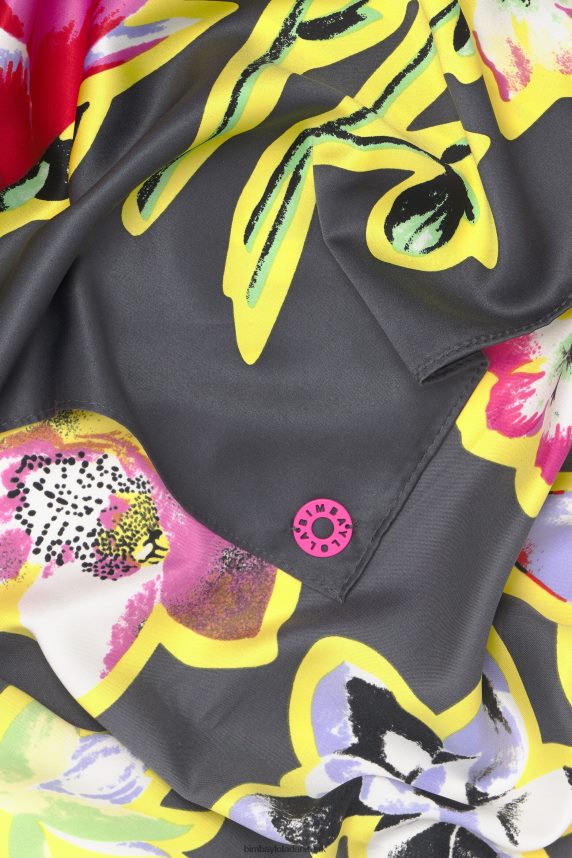 Bimba Y Lola mørkt blomstret tørklæde 46TD4J604grå