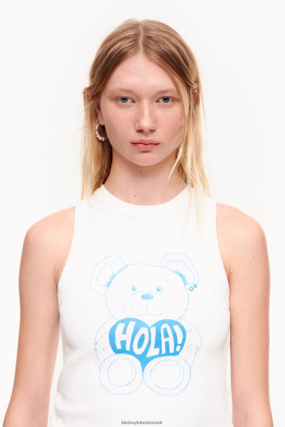 Bimba Y Lola bjørnelogo top 46TD4J274elfenben