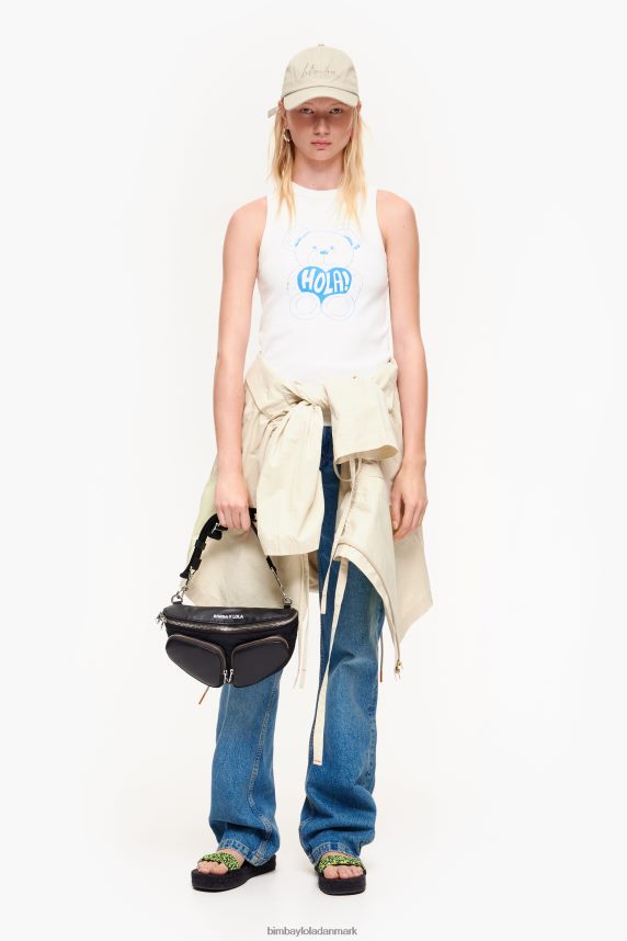 Bimba Y Lola bjørnelogo top 46TD4J274elfenben