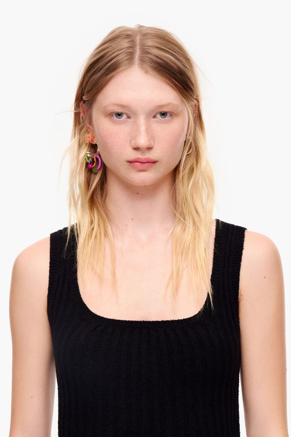 Bimba Y Lola ribkantet top 46TD4J313sort