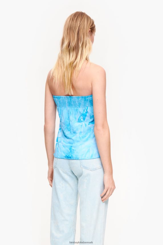 Bimba Y Lola tætsiddende flæse top 46TD4J341blå