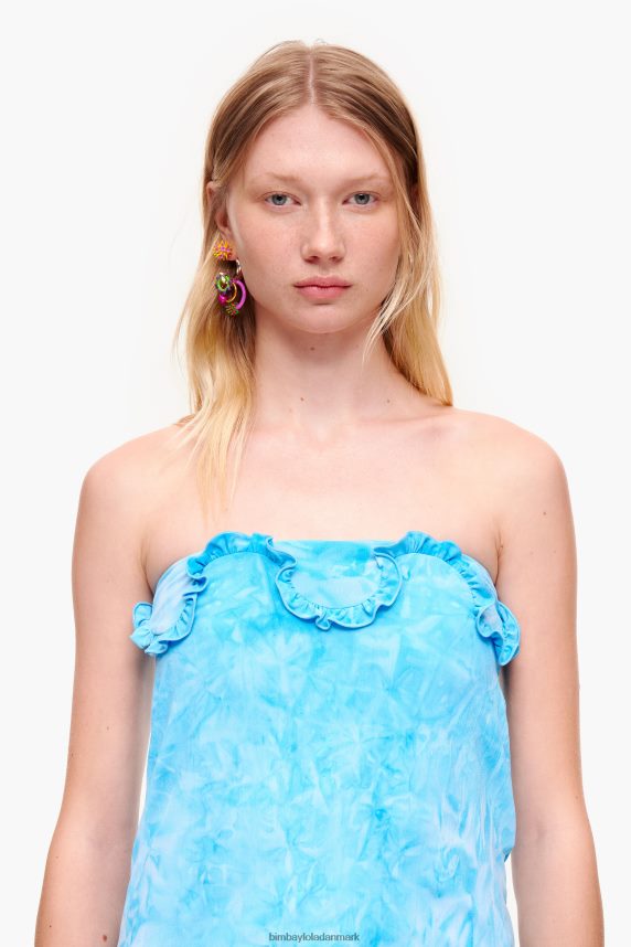 Bimba Y Lola tætsiddende flæse top 46TD4J341blå