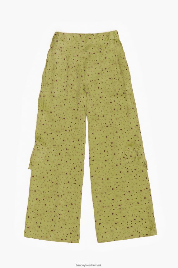 Bimba Y Lola blomster cupro bukser med fuld print 46TD4J437kaki