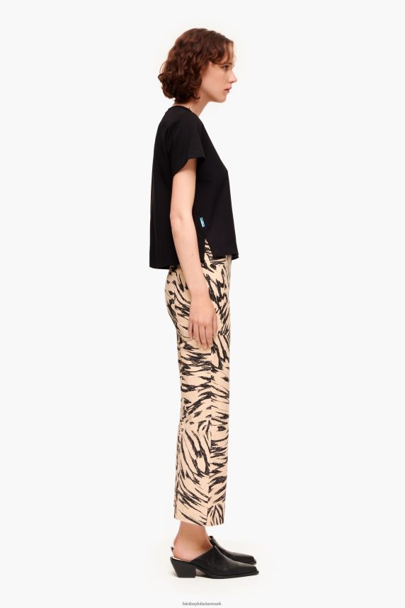 Bimba Y Lola bukser med butterfly wing print 46TD4J403naturlig