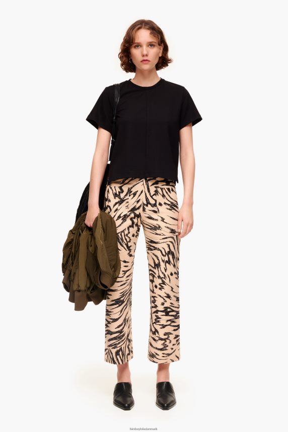 Bimba Y Lola bukser med butterfly wing print 46TD4J403naturlig