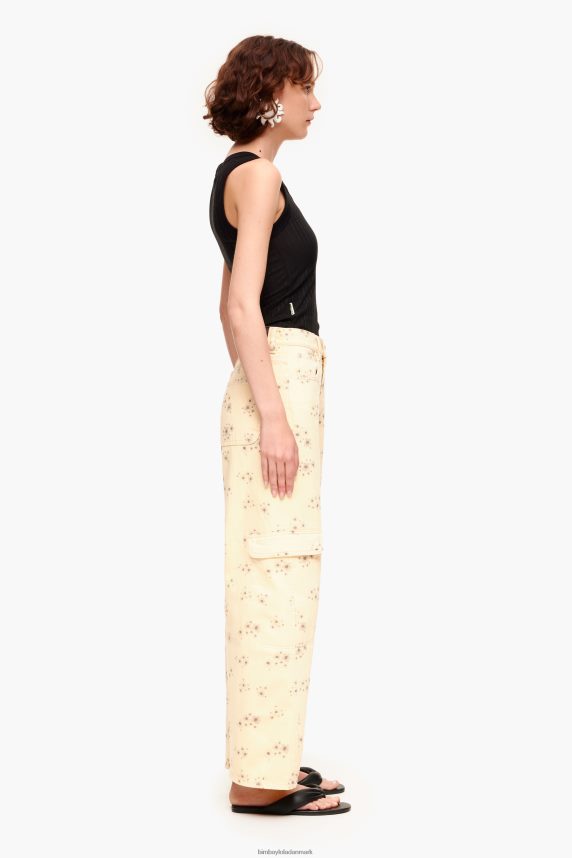 Bimba Y Lola cargo - cargobukser med akrylblomstertryk 46TD4J407elfenben