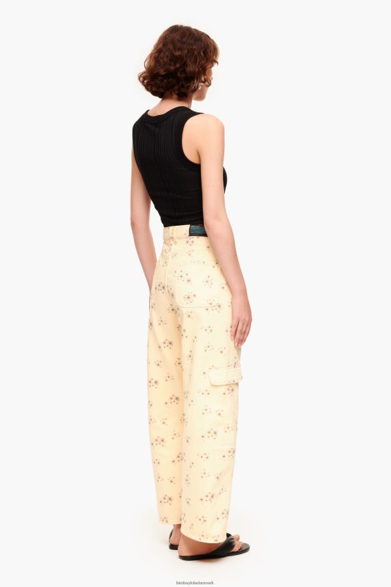Bimba Y Lola cargo - cargobukser med akrylblomstertryk 46TD4J407elfenben