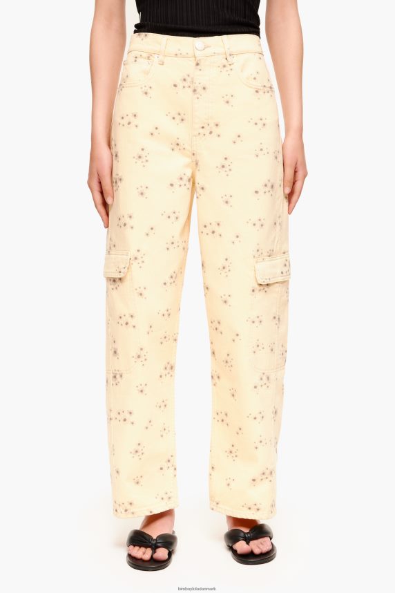 Bimba Y Lola cargo - cargobukser med akrylblomstertryk 46TD4J407elfenben